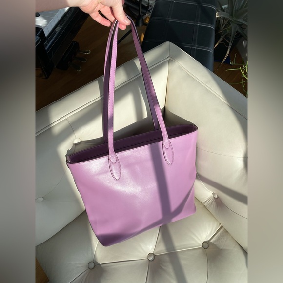 Kate Spade Kerri Medium Tote | Lavender Smooth Leather Zip-Top - Picture 5 of 12